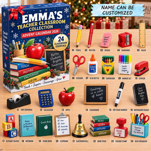Personalized Teacher Advent Calendar 2026 QTCUZ GFTONTD3116