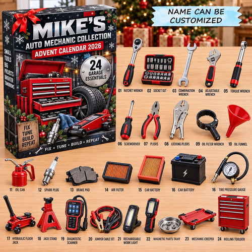 Personalized Auto Mechanic Advent Calendar 2026 QTCUZ GFTONTD3118
