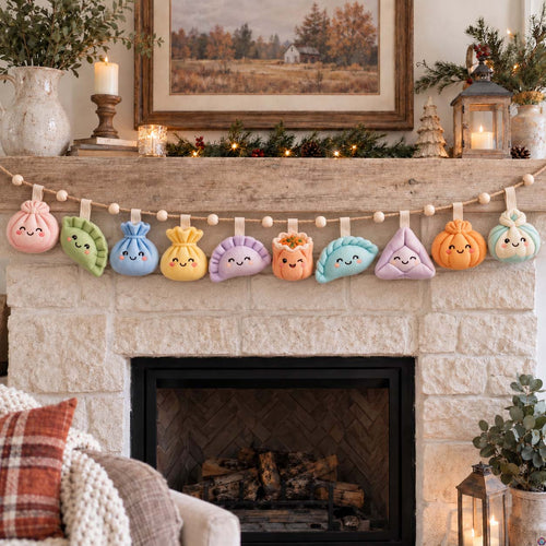 Pastel Dumpling Custom Shape Quilted Garland GFTONTD3157