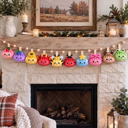 Cute Character Dumpling Custom Shape Quilted Garland GFTONTD3158