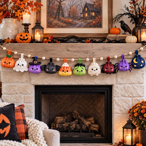 Halloween Dumpling Custom Shape Quilted Garland GFTONTD3161