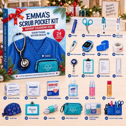 Scrub Pocket Kit Advent Calendar 2026 QTCUZ GFTONTD3242