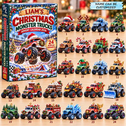 Christmas Monster Trucks Advent Calendar 2026 QTCUZ GFTONTD3286