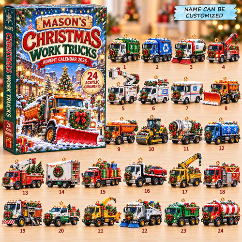 Christmas Work Trucks Advent Calendar 2026 QTCUZ GFTONTD3288