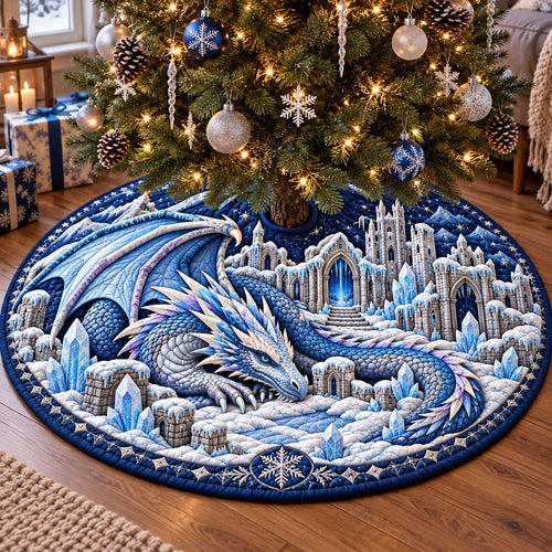 Ice Kingdom Dragon Quilted Tree Skirt GFTONTD3325