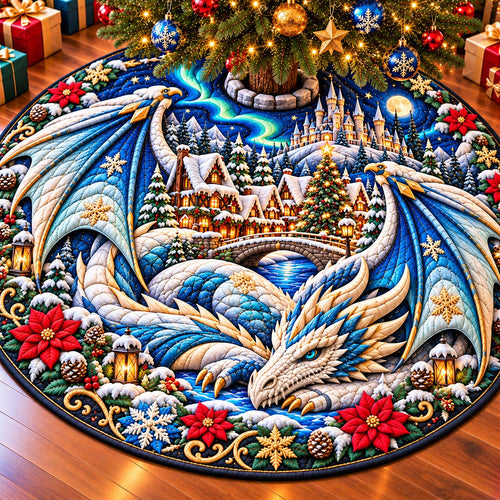 Aurora Winter Dragon Quilted Tree Skirt GFTONTD3330