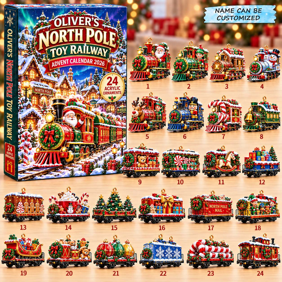 North Pole Toy Railway Advent Calendar 2026 QTCUZ GFTONTD3340