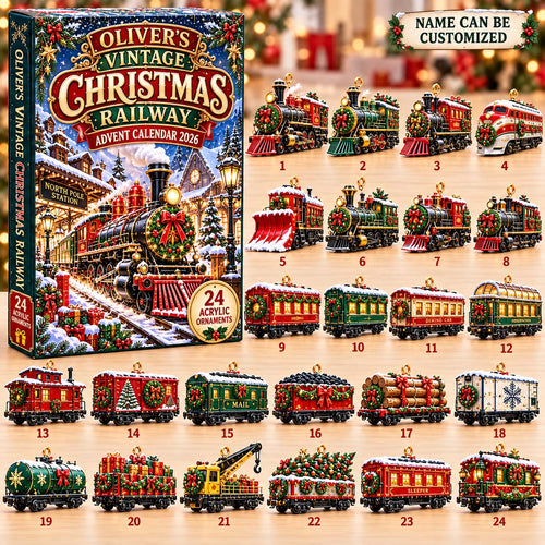 Vintage Christmas Railway Advent Calendar 2026 QTCUZ GFTONTD3341