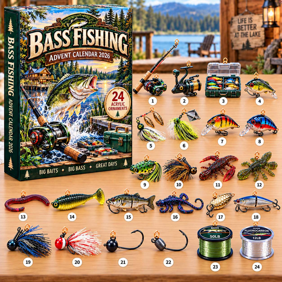Bass Fishing Advent Calendar 2026 GFTONTD3346