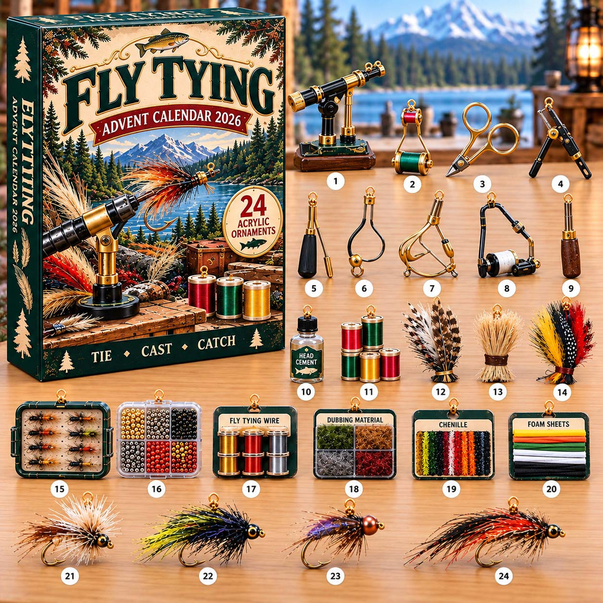 Fly Tying Advent Calendar 2026 GFTONTD3350