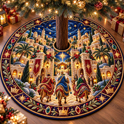 Shepherds of Bethlehem Quilted Tree Skirt GFTONTD3433