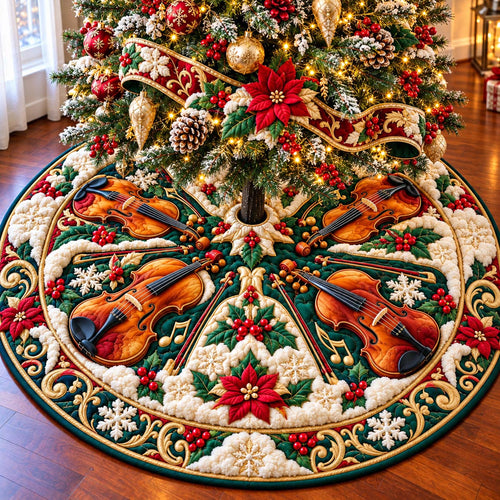 Golden Harp Christmas Quilted Tree Skirt GFTONTD3441