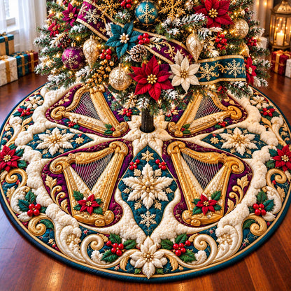 Holiday Orchestra Magic Quilted Tree Skirt GFTONTD3442