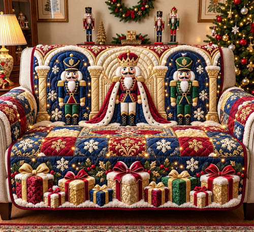 Nutcracker Royal Christmas Quilted Sofa Cover GFTONTD3479