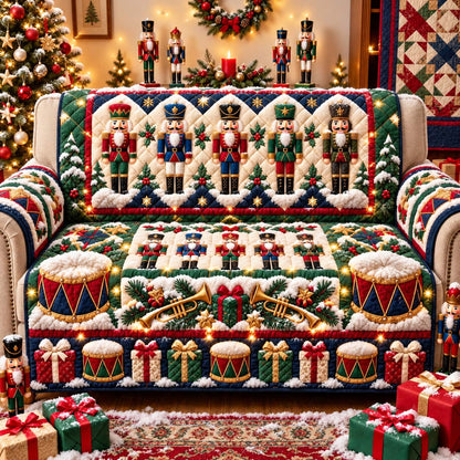Nutcracker Parade Night Quilted Sofa Cover GFTONTD3481