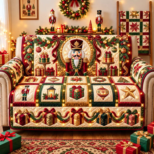 Royal Holiday Soldier Quilted Sofa Cover GFTONTD3483