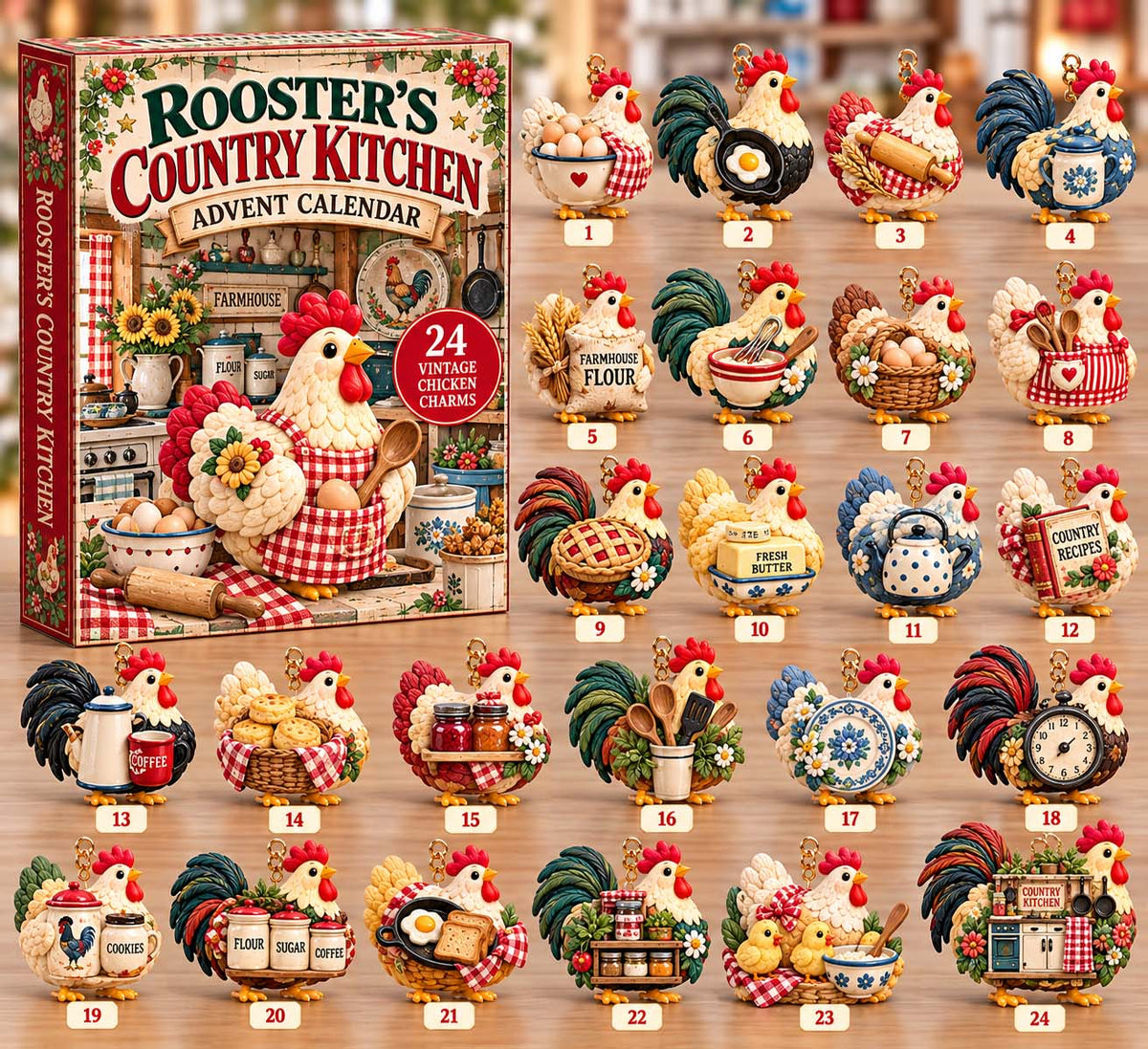 Rooster Country Kitchen Advent Calendar 2026 GFTONTD3530