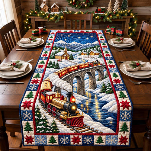 Winter Viaduct Express Quilted Table Runner GFTONTD3584