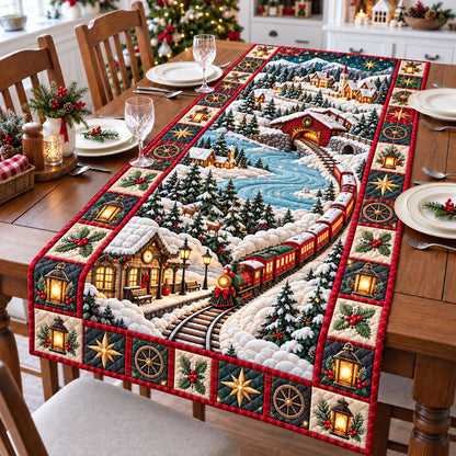Covered Bridge Express Quilted Table Runner GFTONTD3588