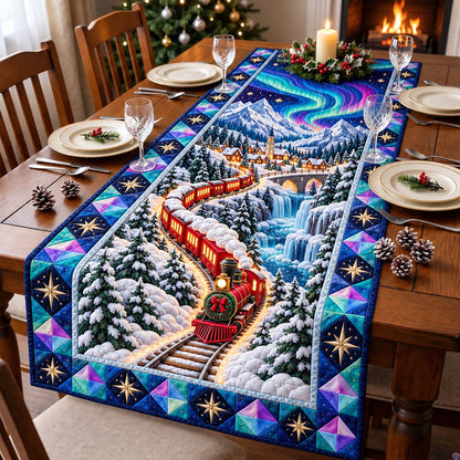Aurora Mountain Express Quilted Table Runner GFTONTD3590