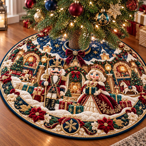 Nutcracker Toy Workshop Quilted Tree Skirt GFTONTD3609