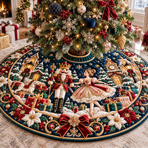 Nutcracker Gift Guard Quilted Tree Skirt GFTONTD3612