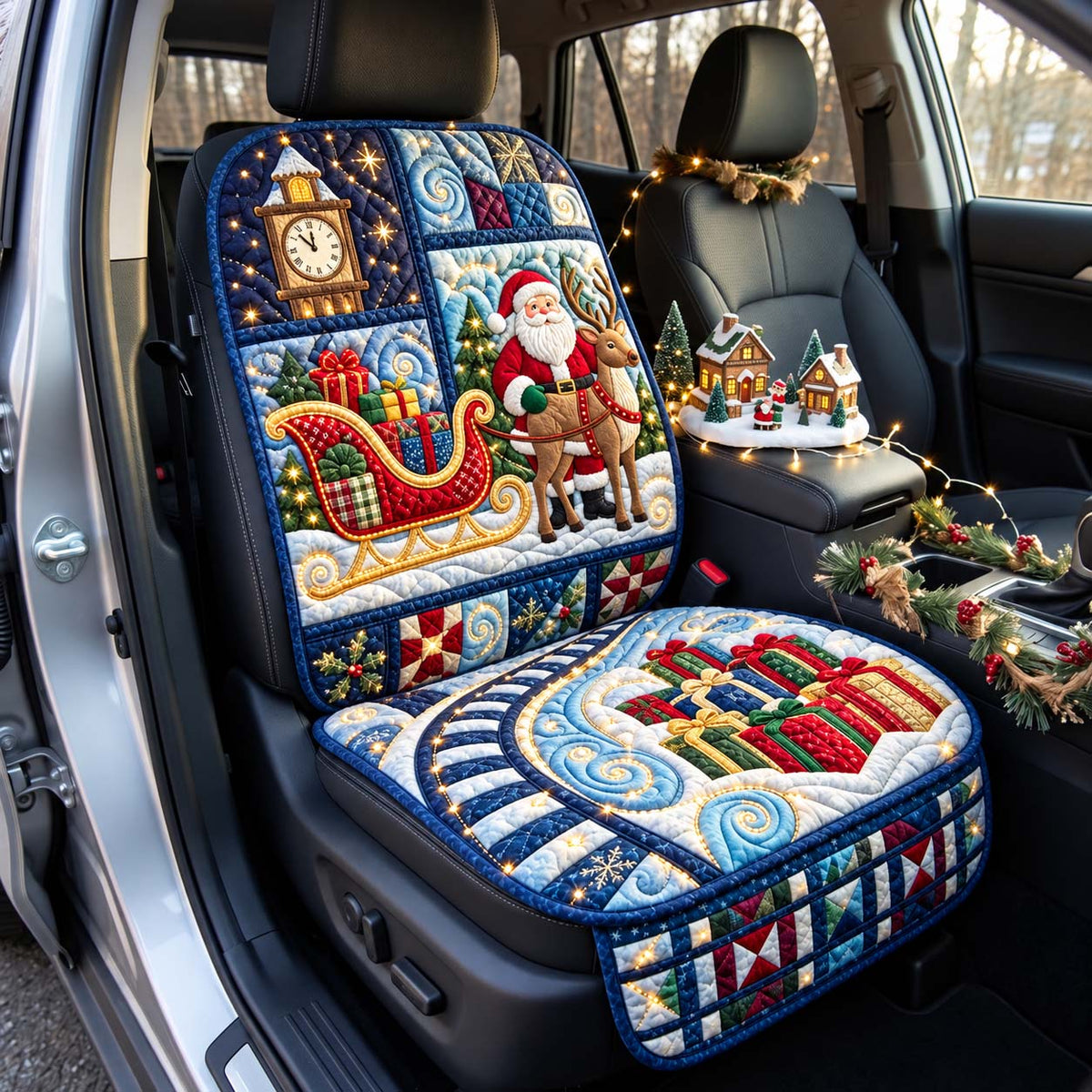 Christmas Eve Ride Quilted Car Seat Protector GFTONTD3644