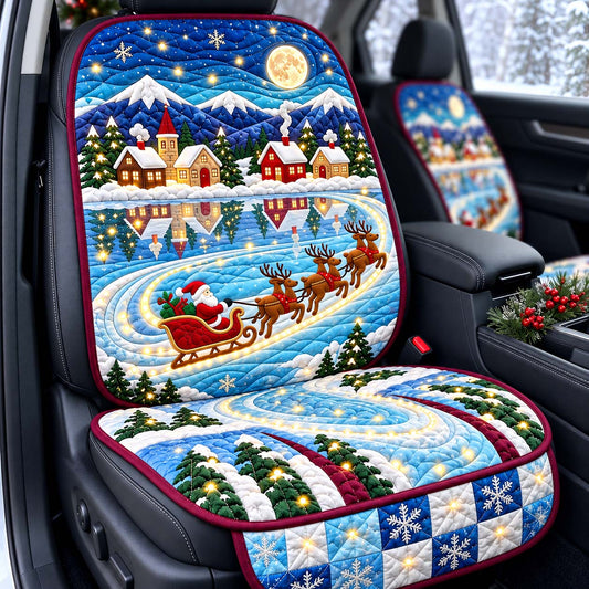 Moonlit Santa Flight Quilted Car Seat Protector GFTONTD3645