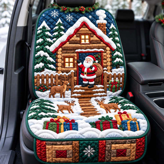 Santa Cabin Welcome Quilted Car Seat Protector GFTONTD3646