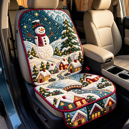 Snowman Winter Village Quilted Car Seat Protector GFTONTD3649