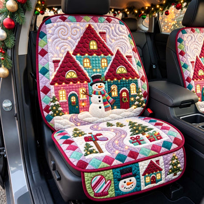 Candy Cottage Snowman Quilted Car Seat Protector GFTONTD3652