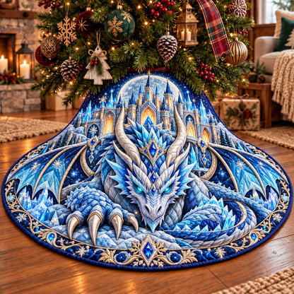Frost Dragon Castle Quilted Tree Skirt GFTONTD3691