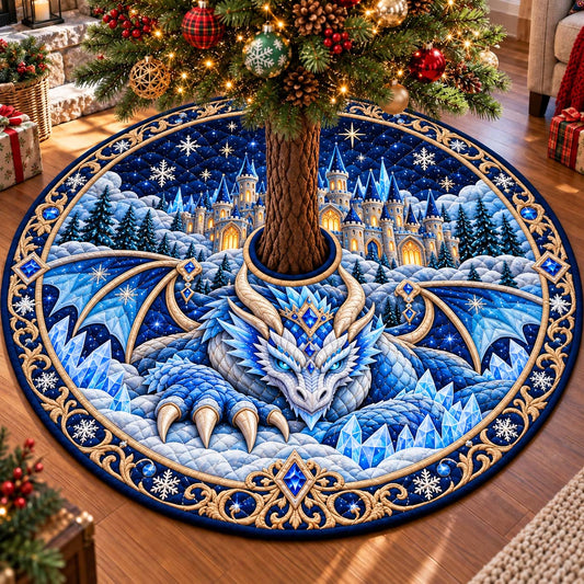 Frost Dragon Castle Quilted Tree Skirt GFTONTD3691