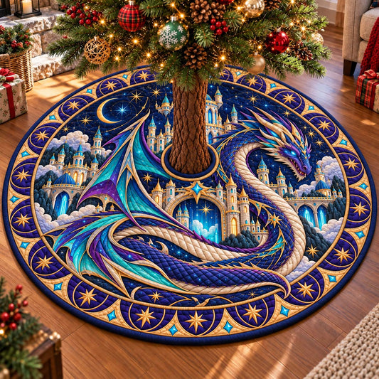 Celestial Dragon Palace Quilted Tree Skirt GFTONTD3693