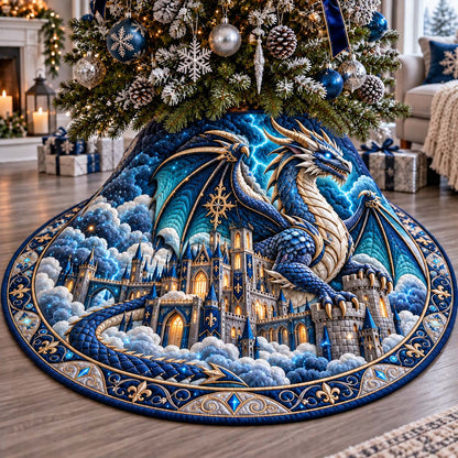 Storm Dragon Citadel Quilted Tree Skirt GFTONTD3694