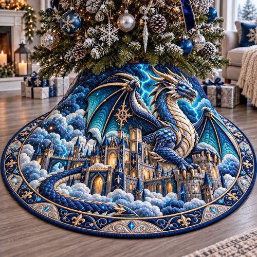 Storm Dragon Citadel Quilted Tree Skirt GFTONTD3694