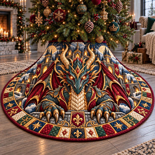 Royal Dragon Guardian Quilted Tree Skirt GFTONTD3695