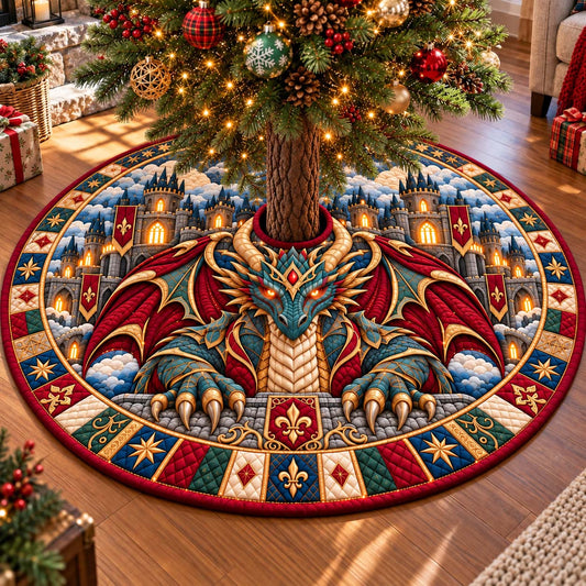 Royal Dragon Guardian Quilted Tree Skirt GFTONTD3695