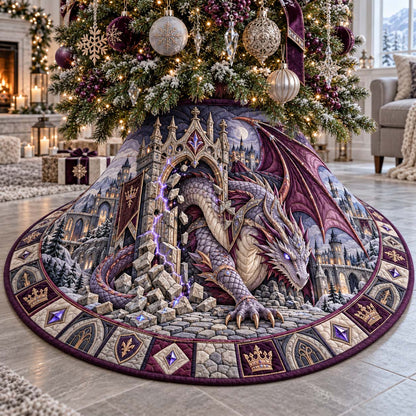 Amethyst Dragon Ruins Quilted Tree Skirt GFTONTD3696