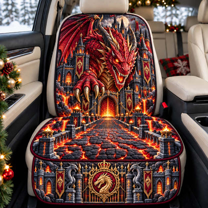 Inferno Dragon Fortress Quilted Car Seat Protector GFTONTD3699