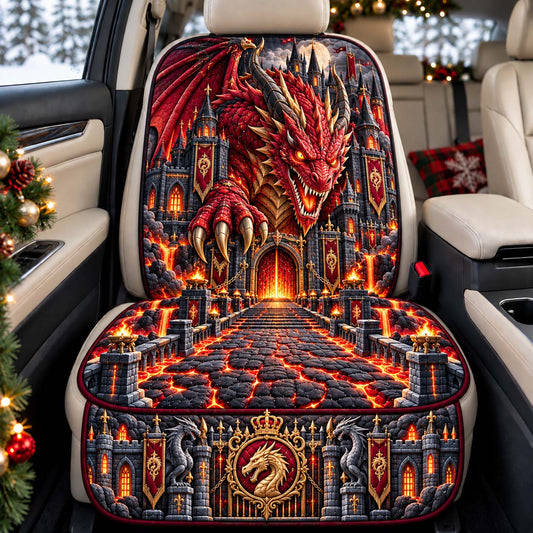 Inferno Dragon Fortress Quilted Car Seat Protector GFTONTD3699