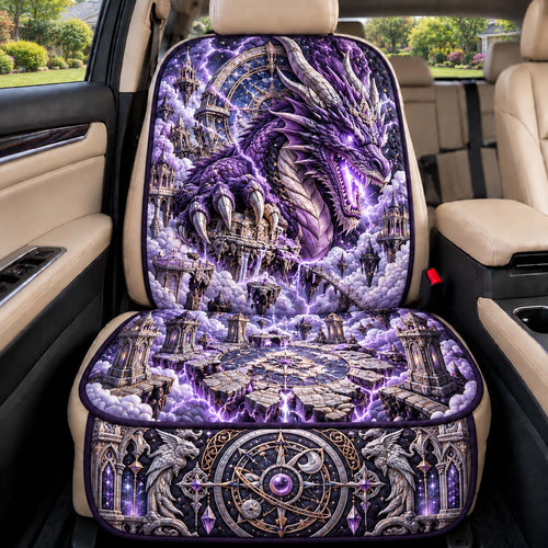 Storm Dragon Realm Quilted Car Seat Protector GFTONTD3701