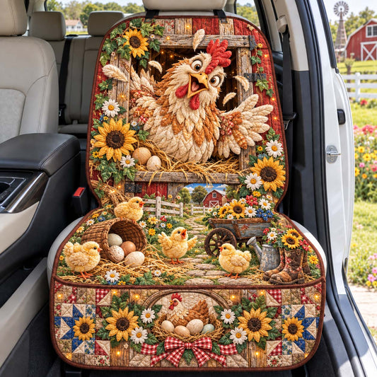 Henhouse Chaos Quilted Car Seat Protector GFTONTD3705