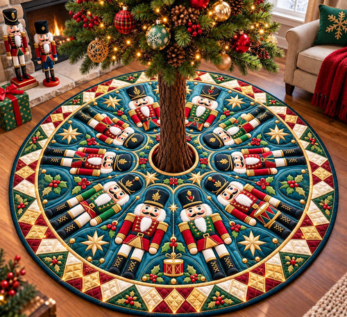 Nutcracker Christmas Parade Quilted Tree Skirt GFTONTD3711