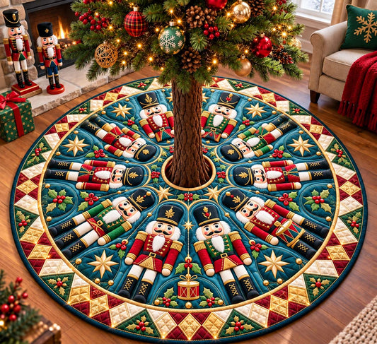 Nutcracker Christmas Parade Quilted Tree Skirt GFTONTD3711