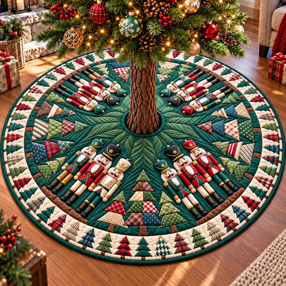 Evergreen Nutcracker Forest Quilted Tree Skirt GFTONTD3714