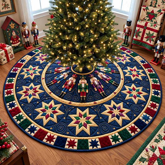 Midnight Nutcracker Stars Quilted Tree Skirt GFTONTD3716