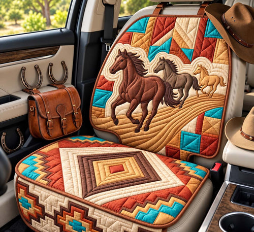 Running Ranch Horses Quilted Car Seat Protector GFTONTD3720