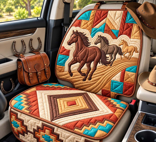 Running Ranch Horses Quilted Car Seat Protector GFTONTD3720