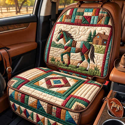 Country Patchwork Horse Quilted Car Seat Protector GFTONTD3722